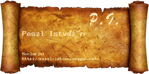 Peszl István névjegykártya